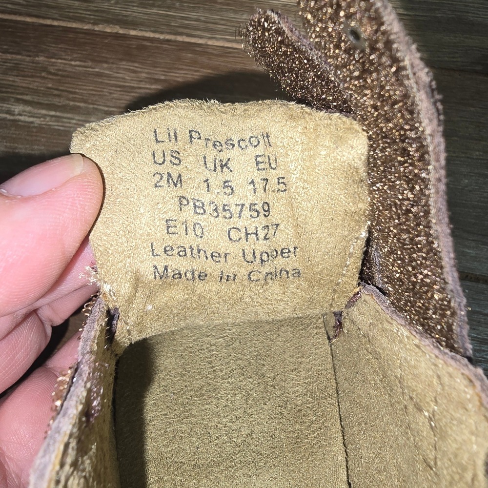 Stride Rite Lil Prescott Brown Suede Leather Baby Shoes Size 2M - Picture 5 of 5
